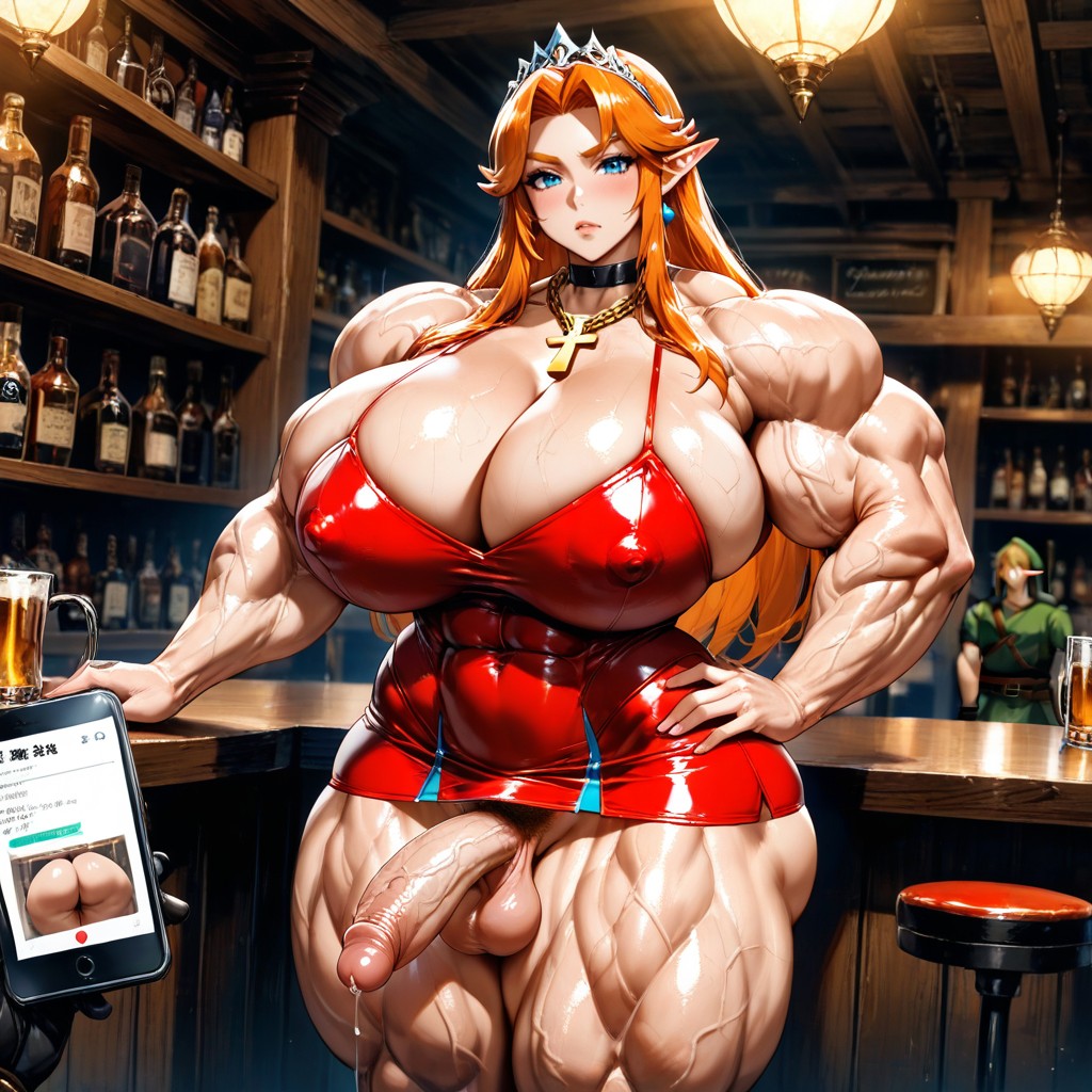 Ultra Muscular, Front View, Huge Muscular Arms Hentai AI Porn