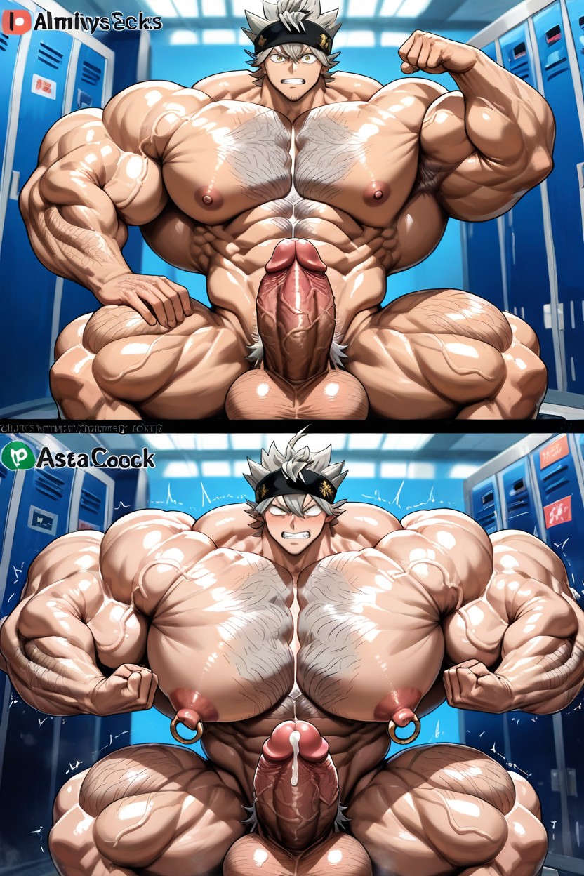 Impossibly Long Hyper Penis, Big Nipple Rings, Growling Seed AI Gay Porn