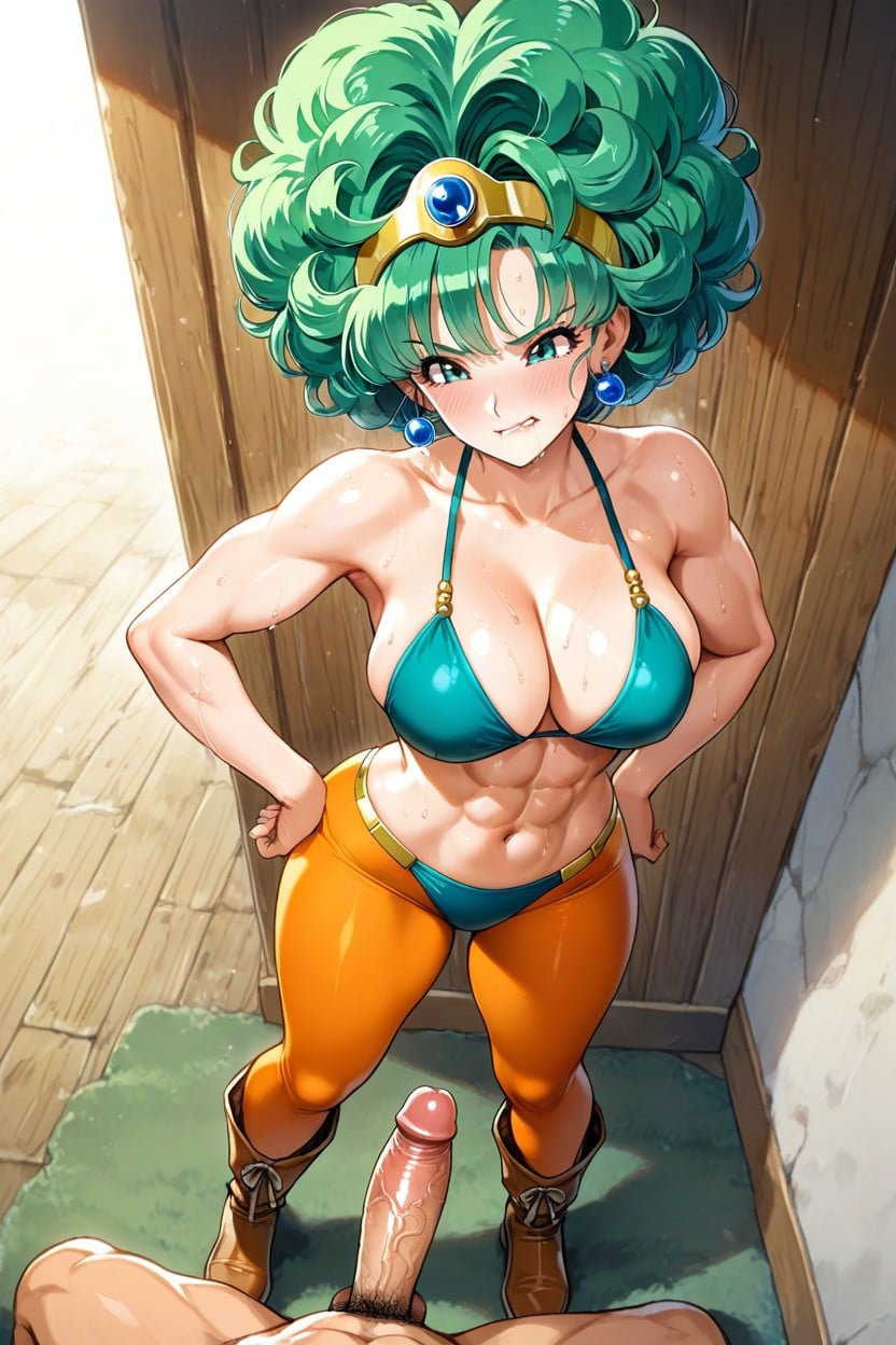 The Male Hero Ejaculates From His Erect, The Male Hero Is Wearing Brown Boots, Large Hentai AI Porn