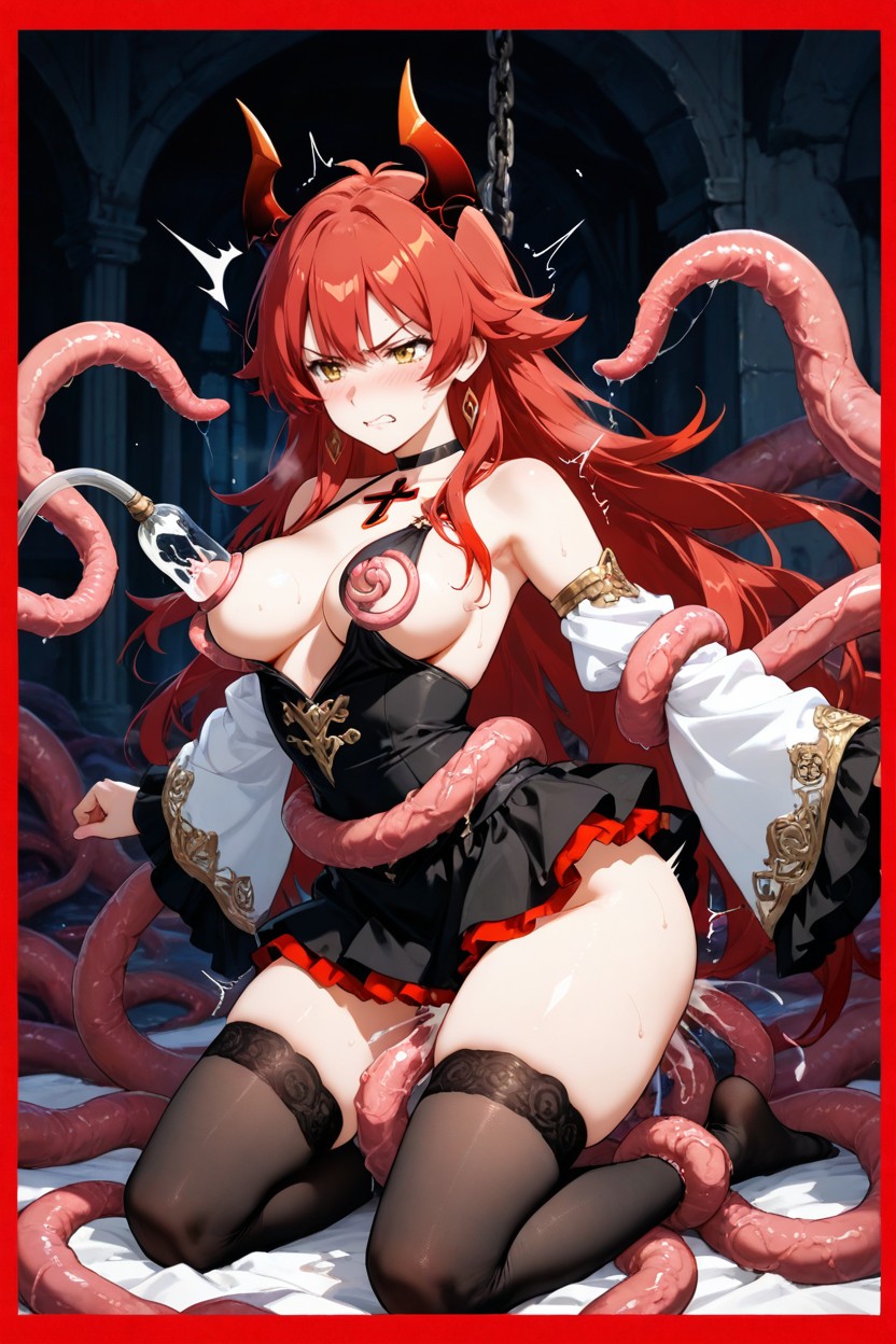 Double Penetration, Tentacles Grabbing Neck, Medium Ass Hentai AI Porn