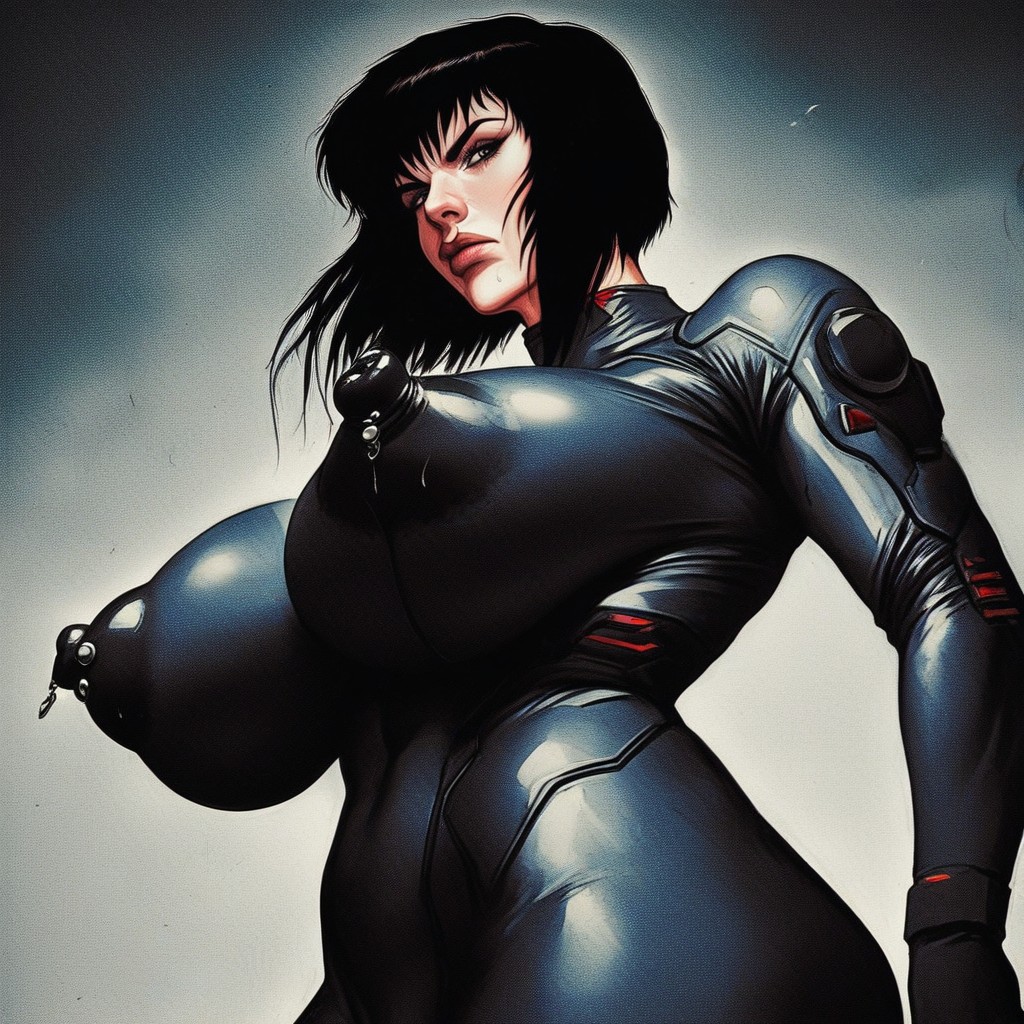 Cyberpunk City, Swollen Nipples, 25+ AI Porn