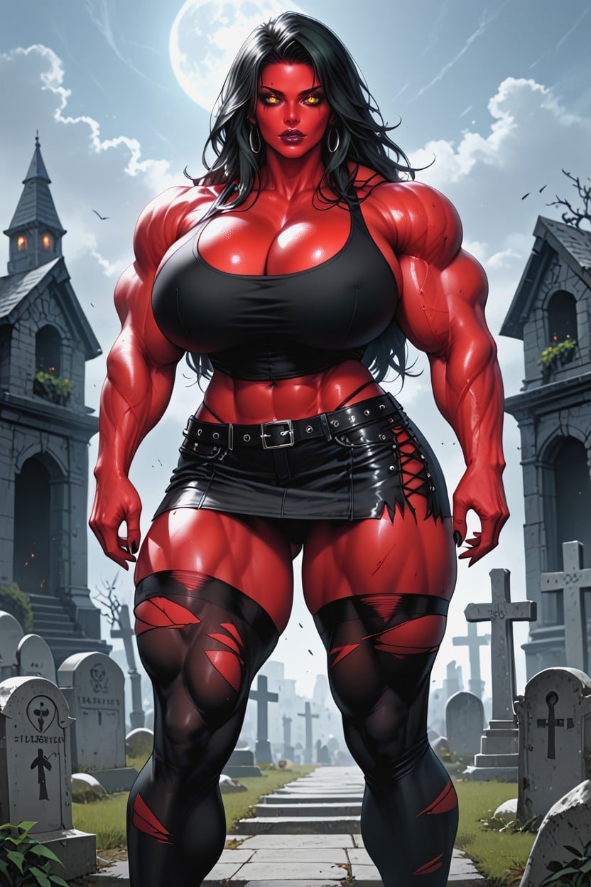 Massive Ass, Goth, Detailed Eyes Hentai AI Porn