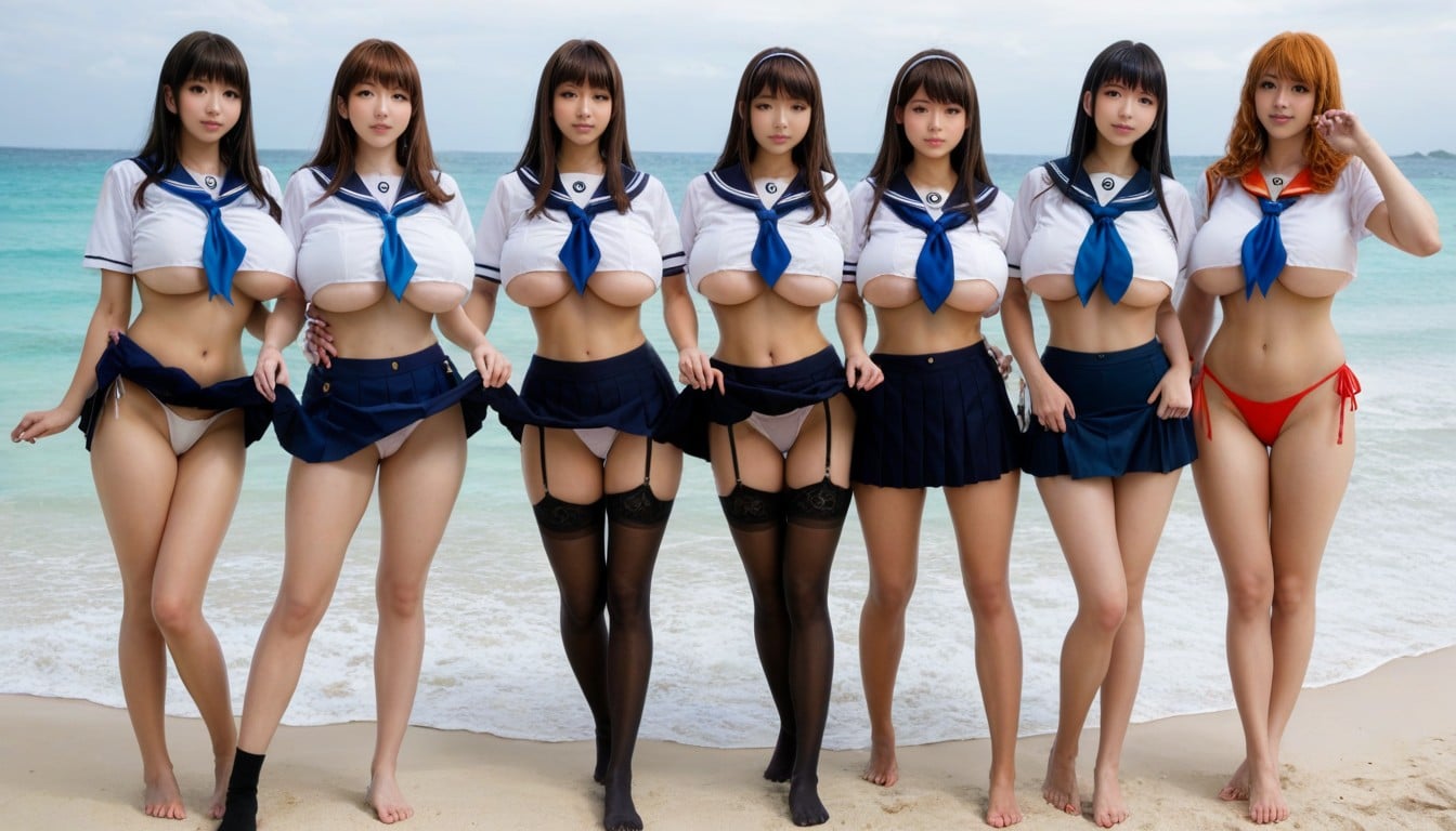 Big Breasts, Japanese Women Black Hair Hinata, Korean AI Porn