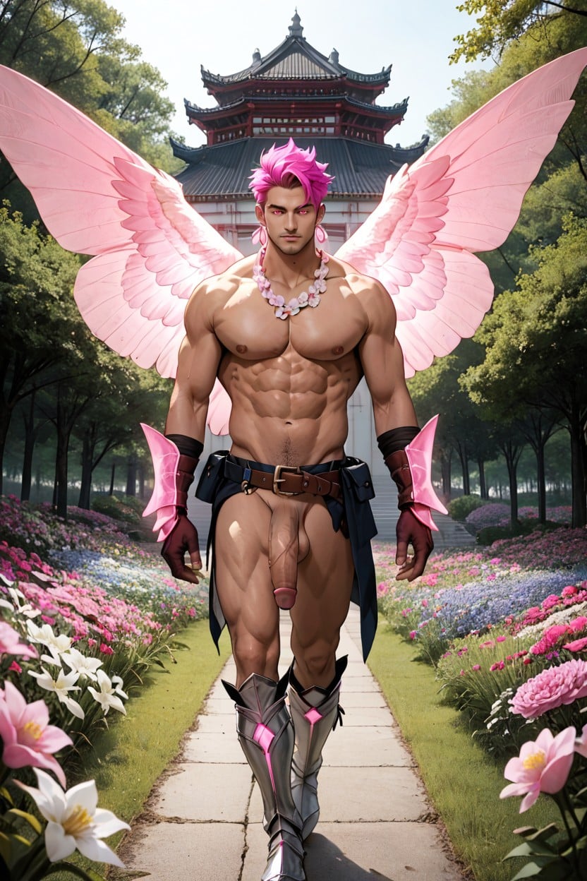 Pink Wings Made Of Flowers, 25+, Gigantic AI Gay Porn