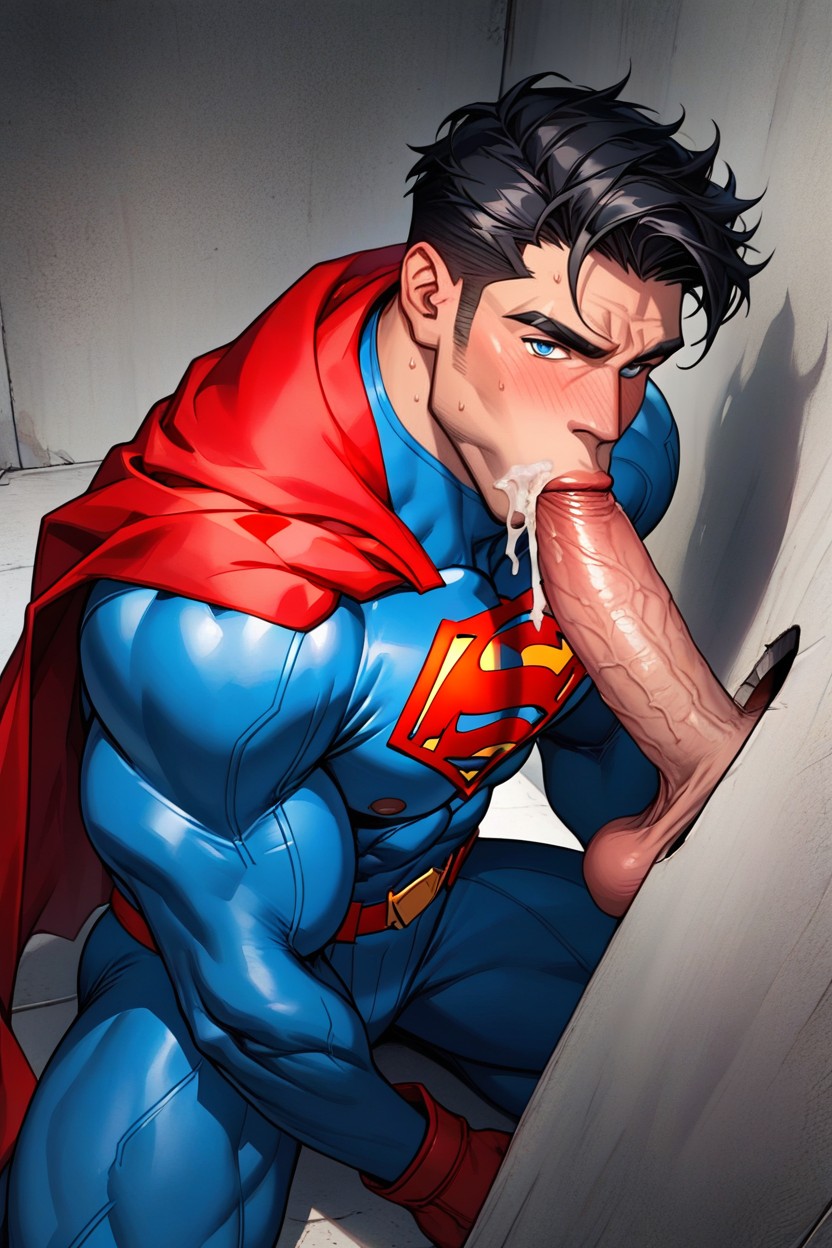 Embarrassed , Clear Visible Lines And Edges Of Lips, Scandinavian AI Gay Porn