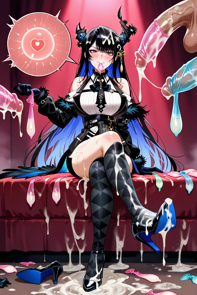 Swallowing Semen, Foot Inside Semen Soaked High Heel, A Lot Of Used Condom Hentai AI Porn