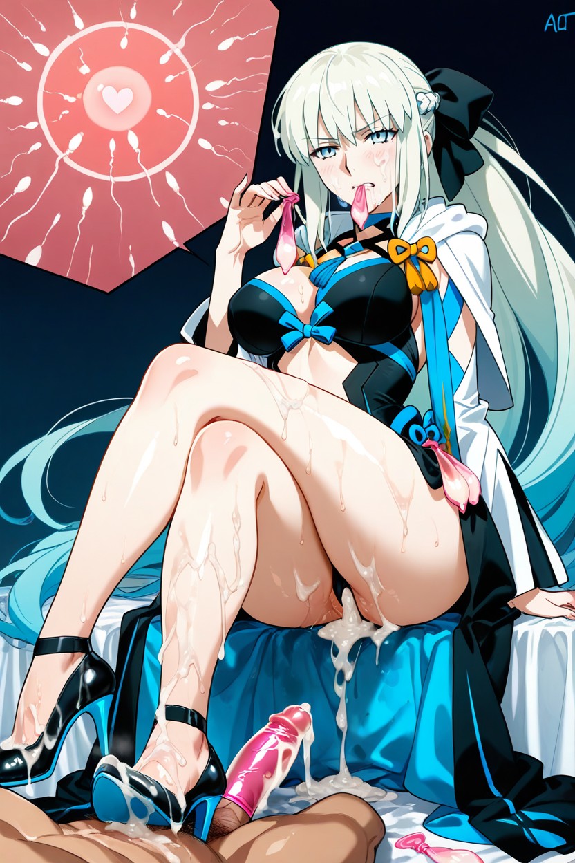 A Lot Of Used Condom, Wet Clothes, Drinking Semen Hentai AI Porn