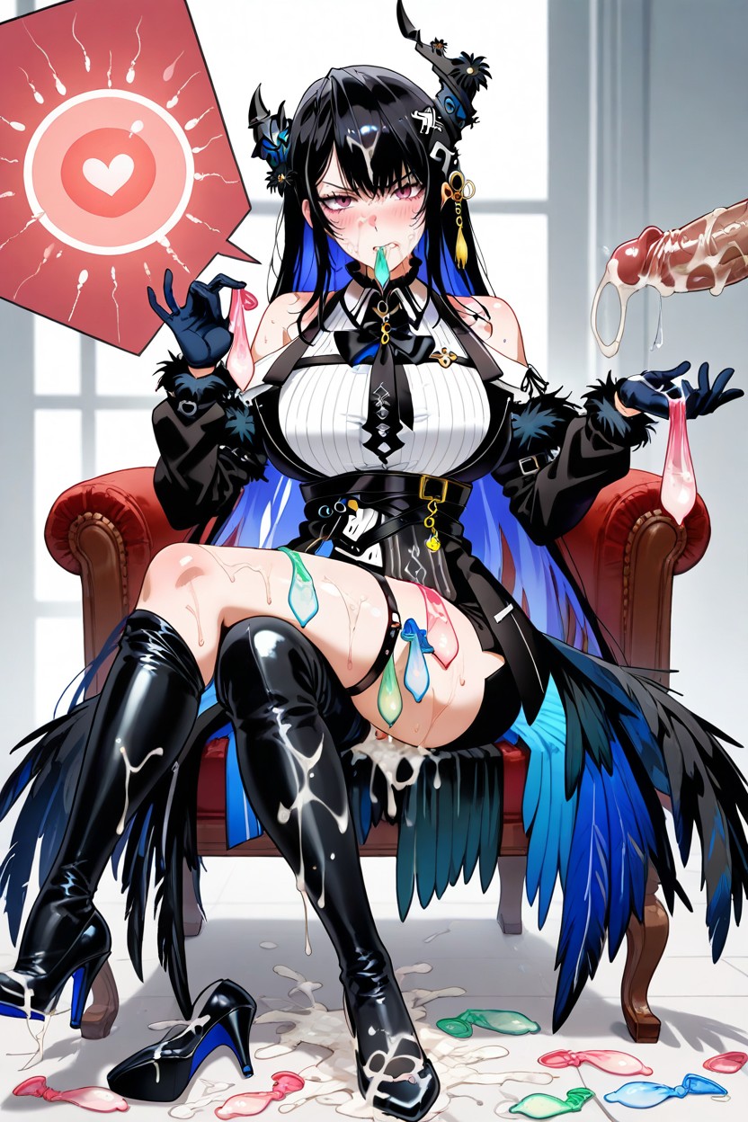 Cum In Mouth, Semen On High Heels, Cum On Face Hentai AI Porn