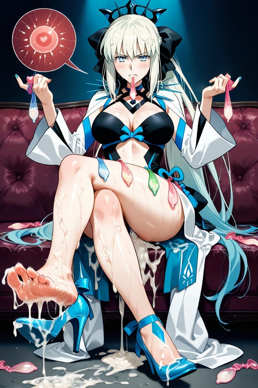 Used Condom Belt, Covered By Cum, Drenched In Cum Hentai AI Porn