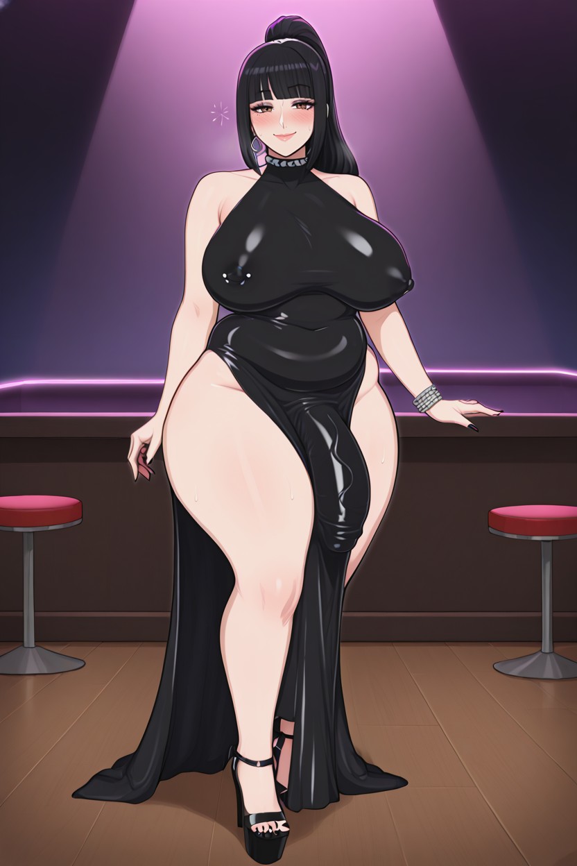 Sexy Dancing In A Nightclub, Thicc, Jiggling Soft Chubby Belly Porno IA transsexuelle