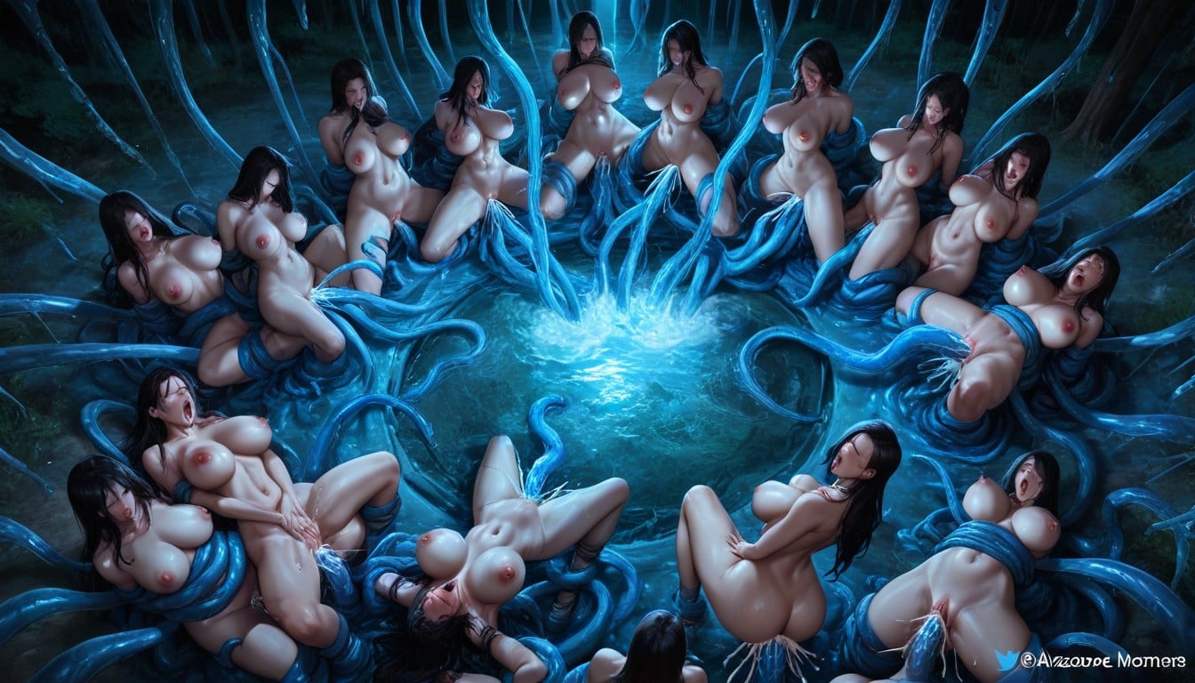 All Women Is Fucked By Tentacles, Infinite Giant Tentacles, Powerful Sex Hentai AI Porn