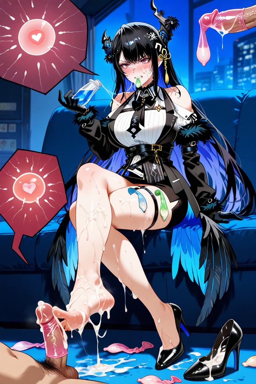 Cum On Shoes, Cum On Legs, Semen Soaked High Heels Hentai AI Porn
