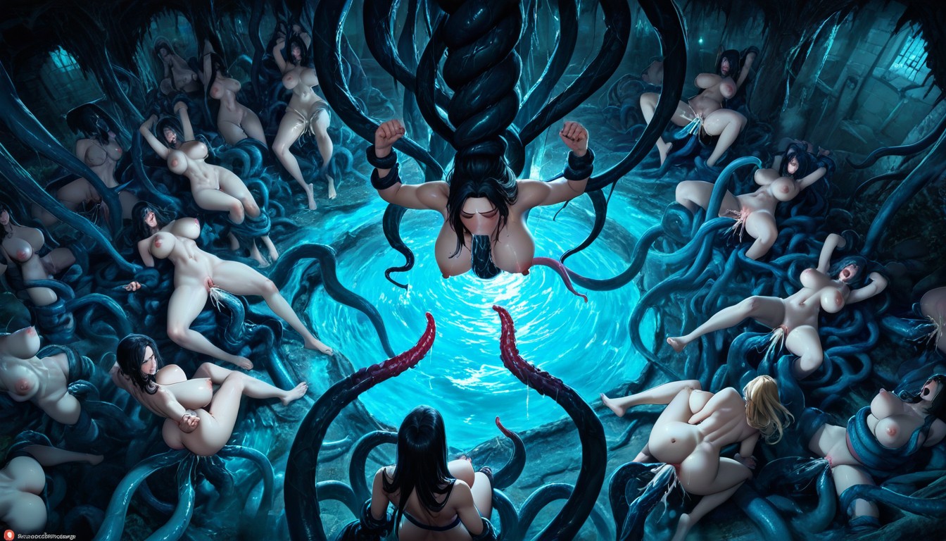 Infinite Tentacles And, Harem, Swamp Hentai AI Porn