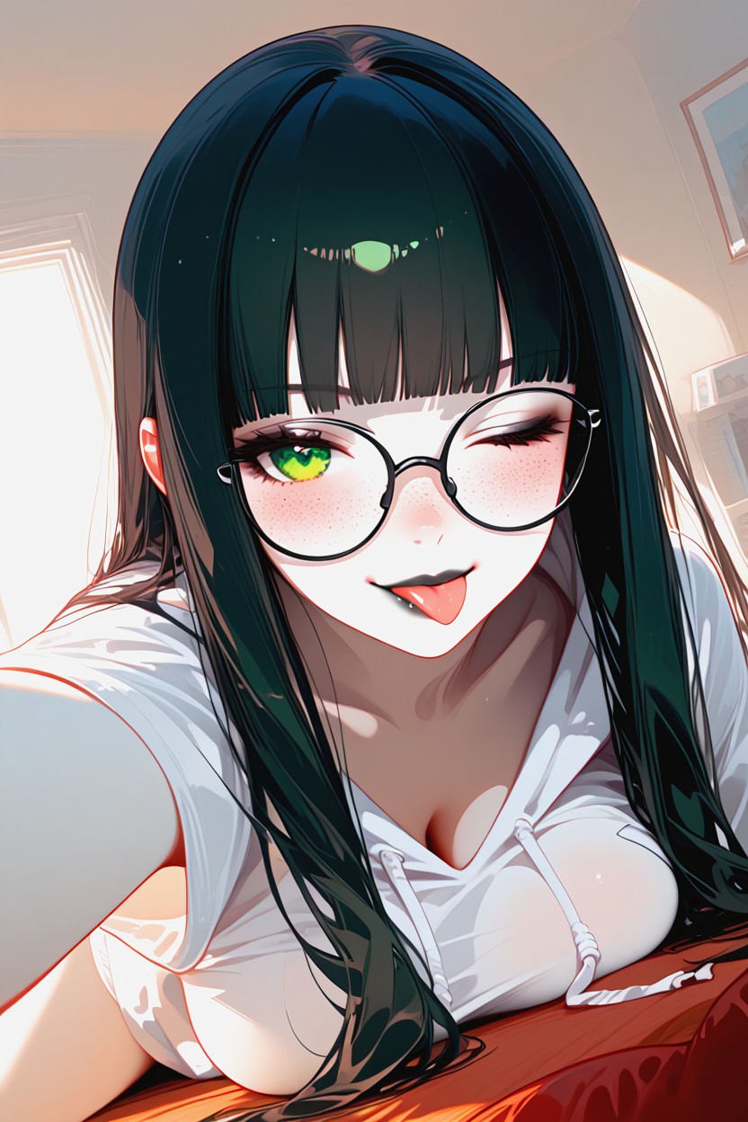 Blunt Bangs, Feet Up, 18+ Hentai AI Porn