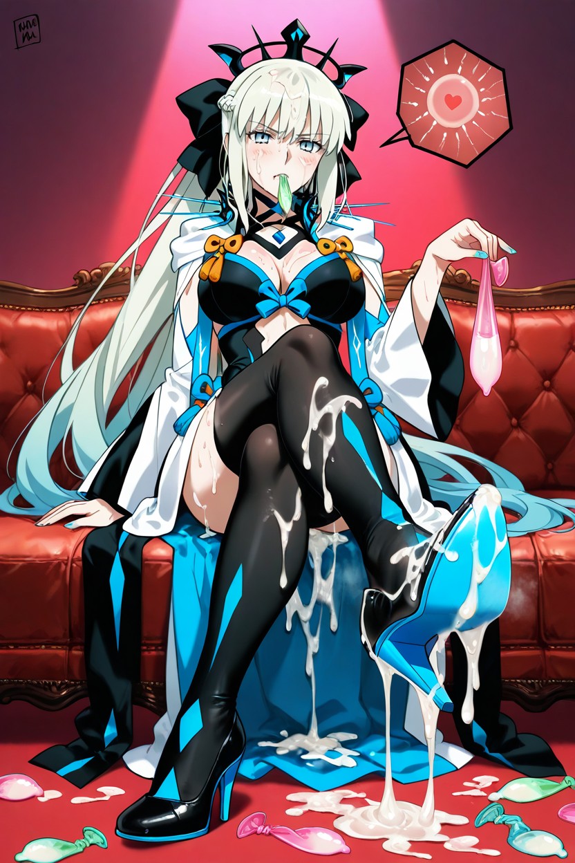 Sperm Covered Feet, Morgan Le Fay From Fate Grand Order, Foot Inside Semen Soaked High Heel Hentai AI Porn