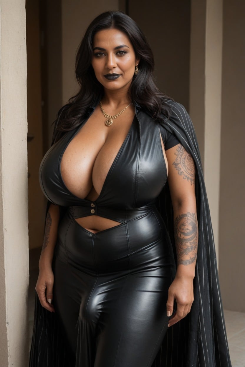 Belly Dancer, Waist Shot, Leather Costume Shemale AI Porn