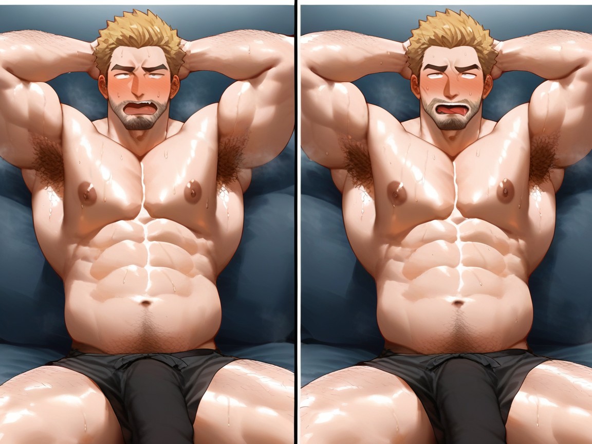Cock Growth, Body Growth, Coarse Armpit Hair AI Gay Porn