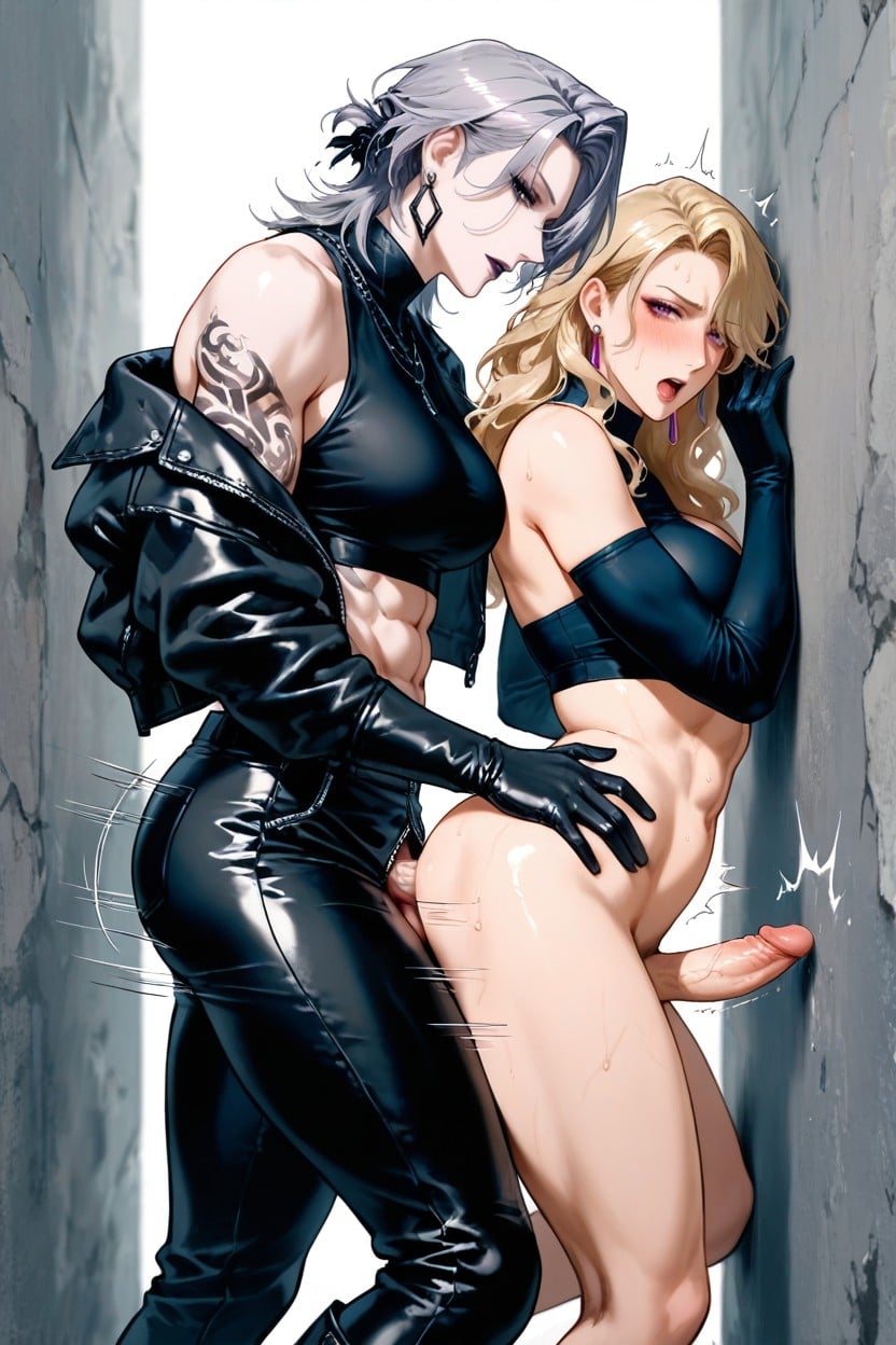 Face Fuck, Detailed Face, Black Mid-calf Martens Boots Hentai AI Porn