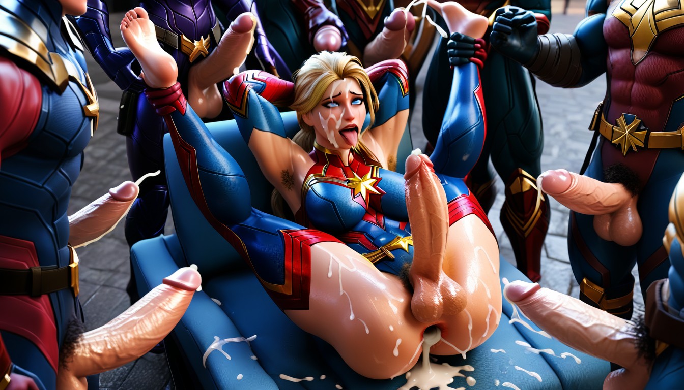 Ahegao, Orgasm, Superhero Costume Shemale AI Porn