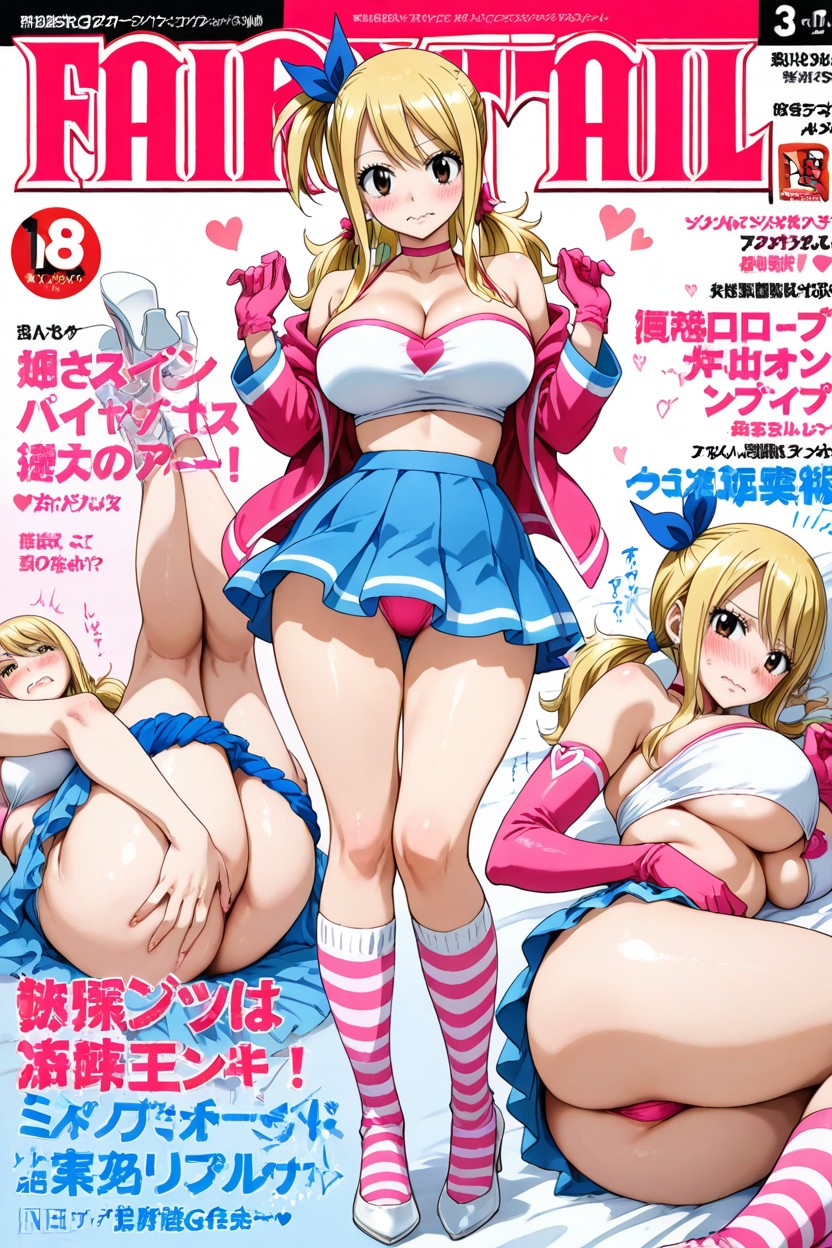 Choker, Off Shoulder, Magazine Cover Hentai AI Porn