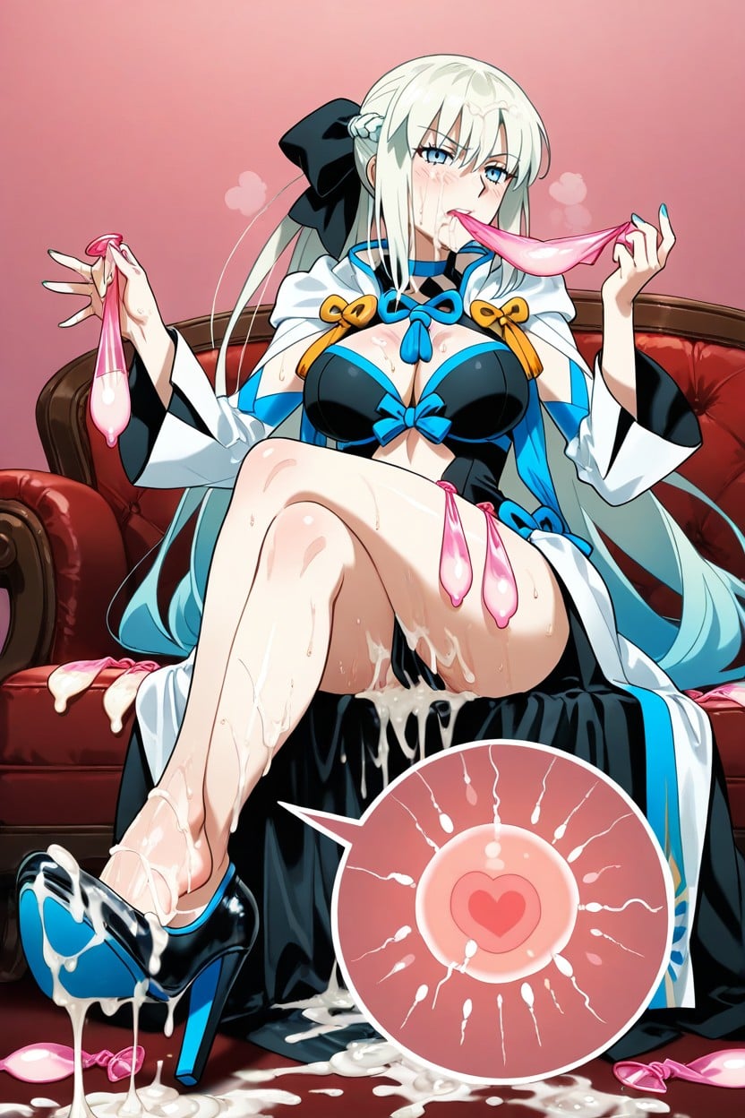 Cum On Shoes, Medium Breast, Heel Raised Hentai AI Porn