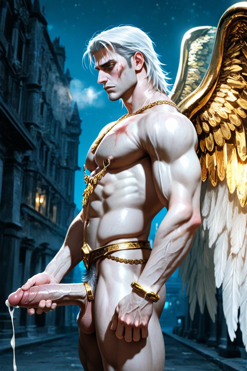 Ultra Realistic Photograph, Absurd Res, Huge Cock AI Gay Porn
