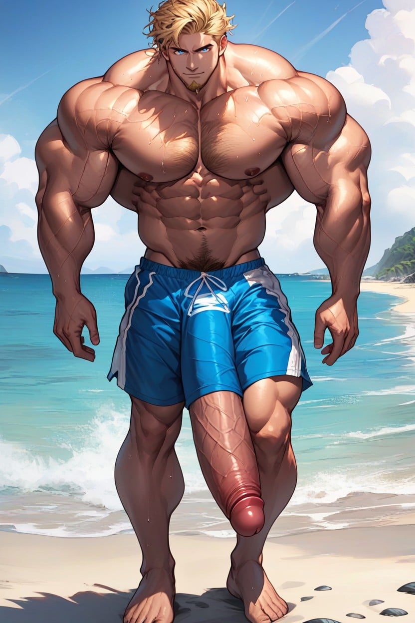Oversized Muscles, Looking At Viewer, Oversized Muscles AI Gay Porn