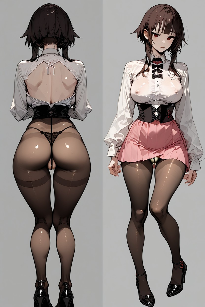 Invisible Man Has A Transparent Cock, Full Legs Visible, Top Down Hentai AI Porn