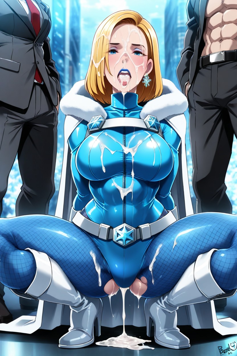 Fishnets, Cum On Hair, Ripped Clothes Hentai AI Porn