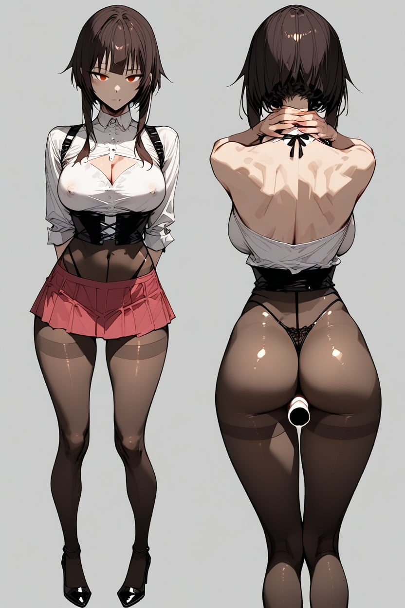 25+, Drooling, Waist High String Bikini Hentai AI Porn