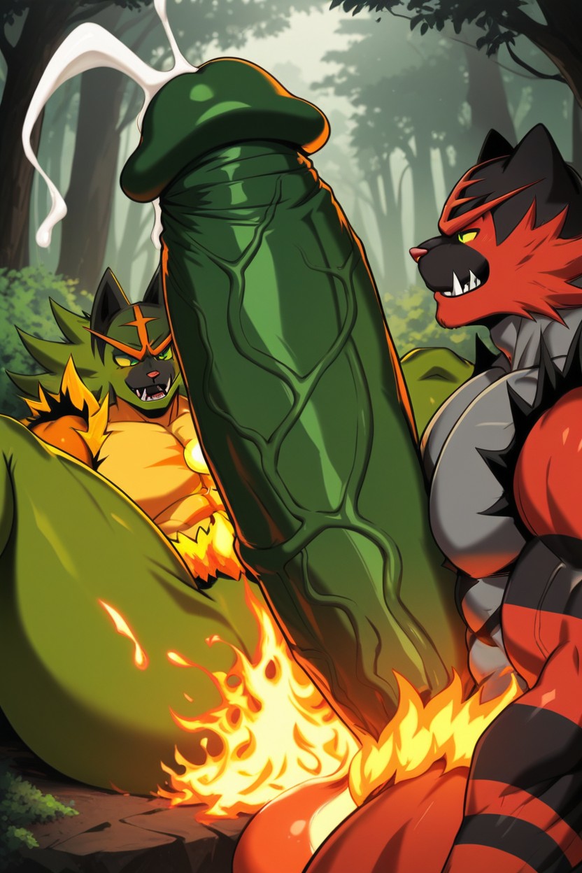 Another Incineroar, Extremely Large Ass, 3 People AI Gay Porn