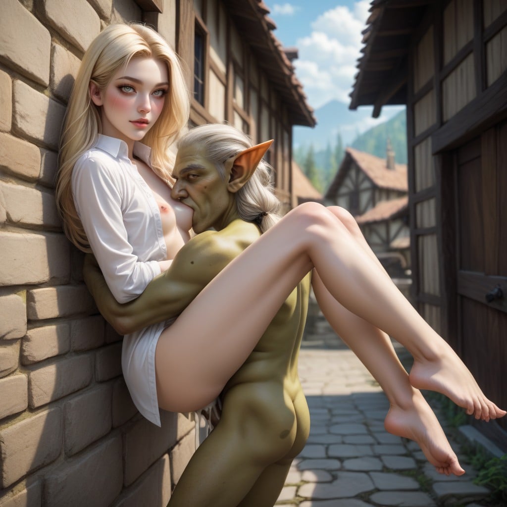 Small Ass, Wide Penis, Pale Skin AI Porn