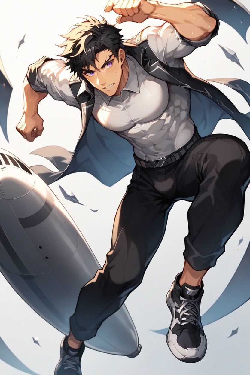And Strong Thighs This Bulky, Pectorals, 18+ Hentai AI Porn