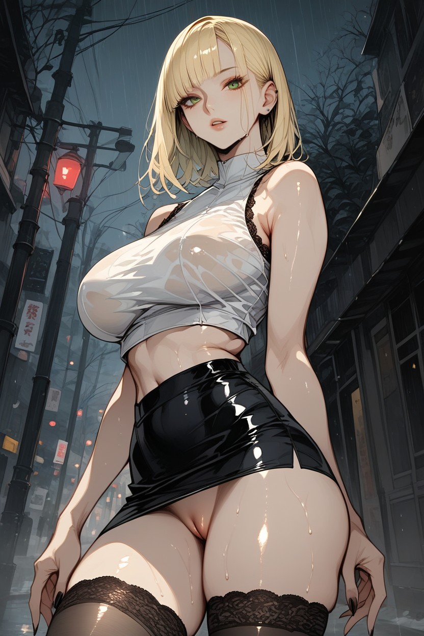 No Underwear, Pussy Peek, Shaved Pussy Hentai AI Porn