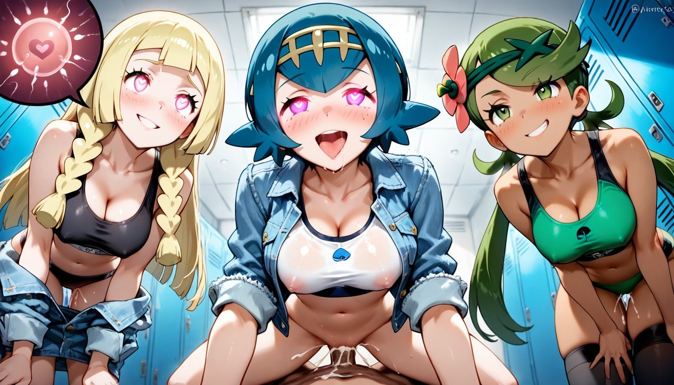 Lillie From Pokemon, Cum, Seducing Face Hentai AI Porn