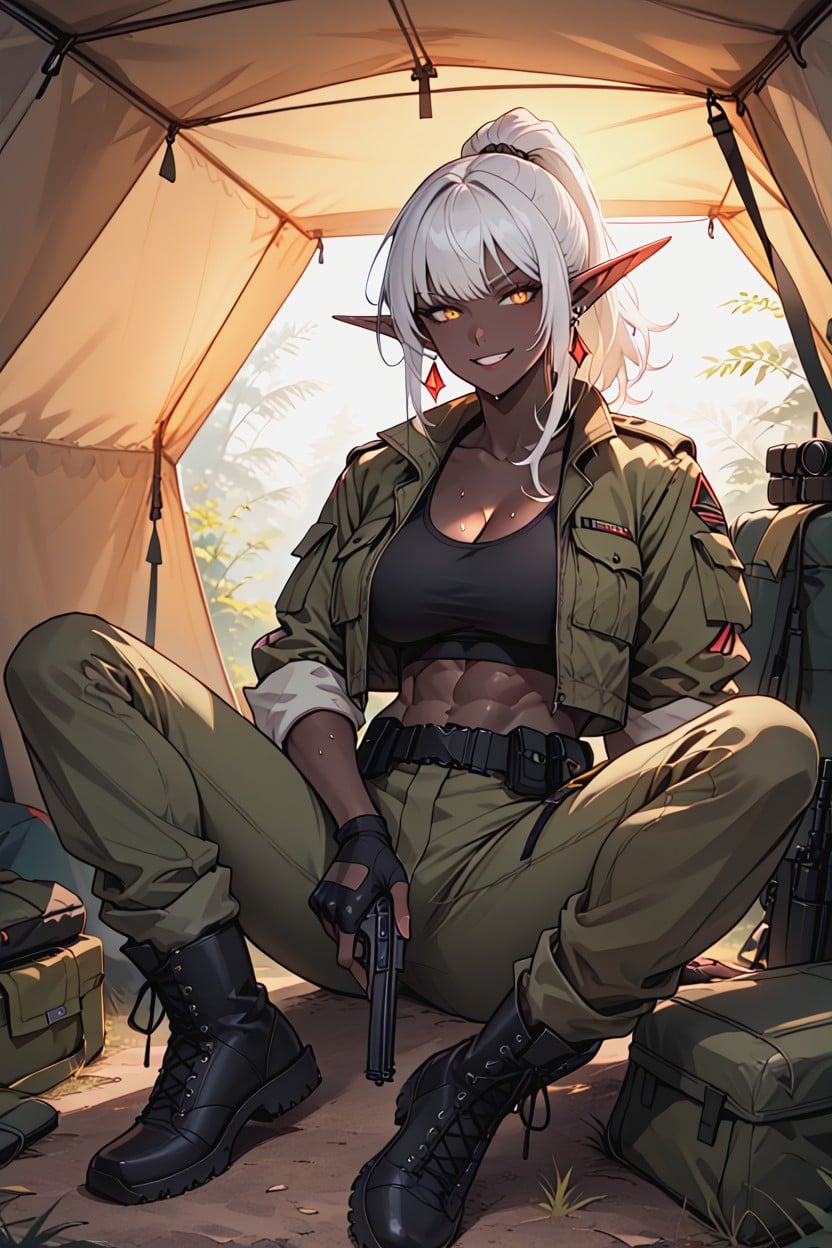 Black Skin, Dark Elves, Big Breasts Hentai AI Porn