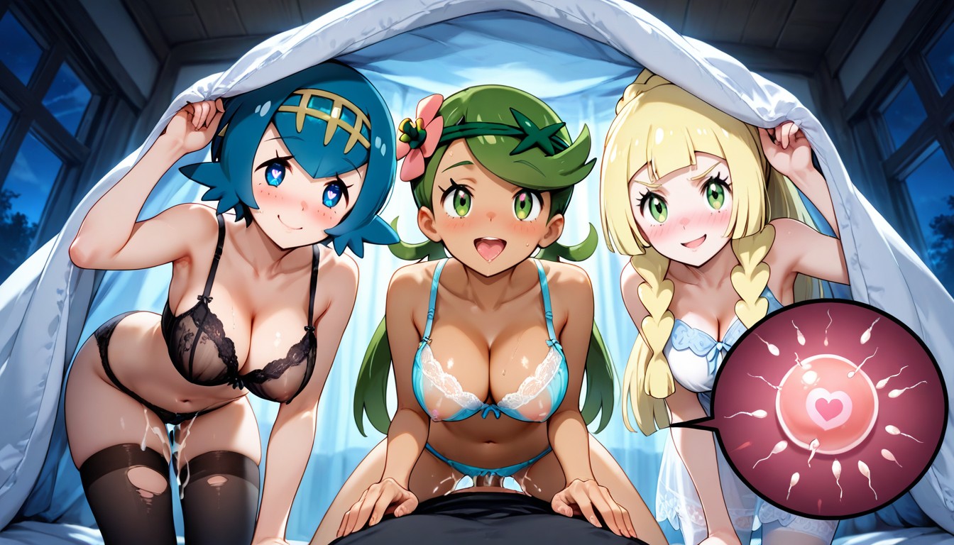 Navel Exposed, Bottom Up, See-through Clothes Hentai AI Porn