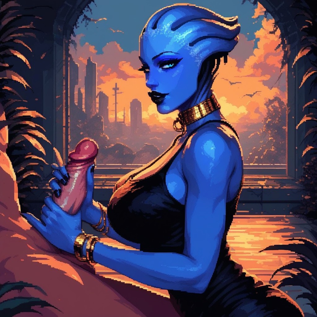 Handjob, Black Lipstick, Goth AI Porn
