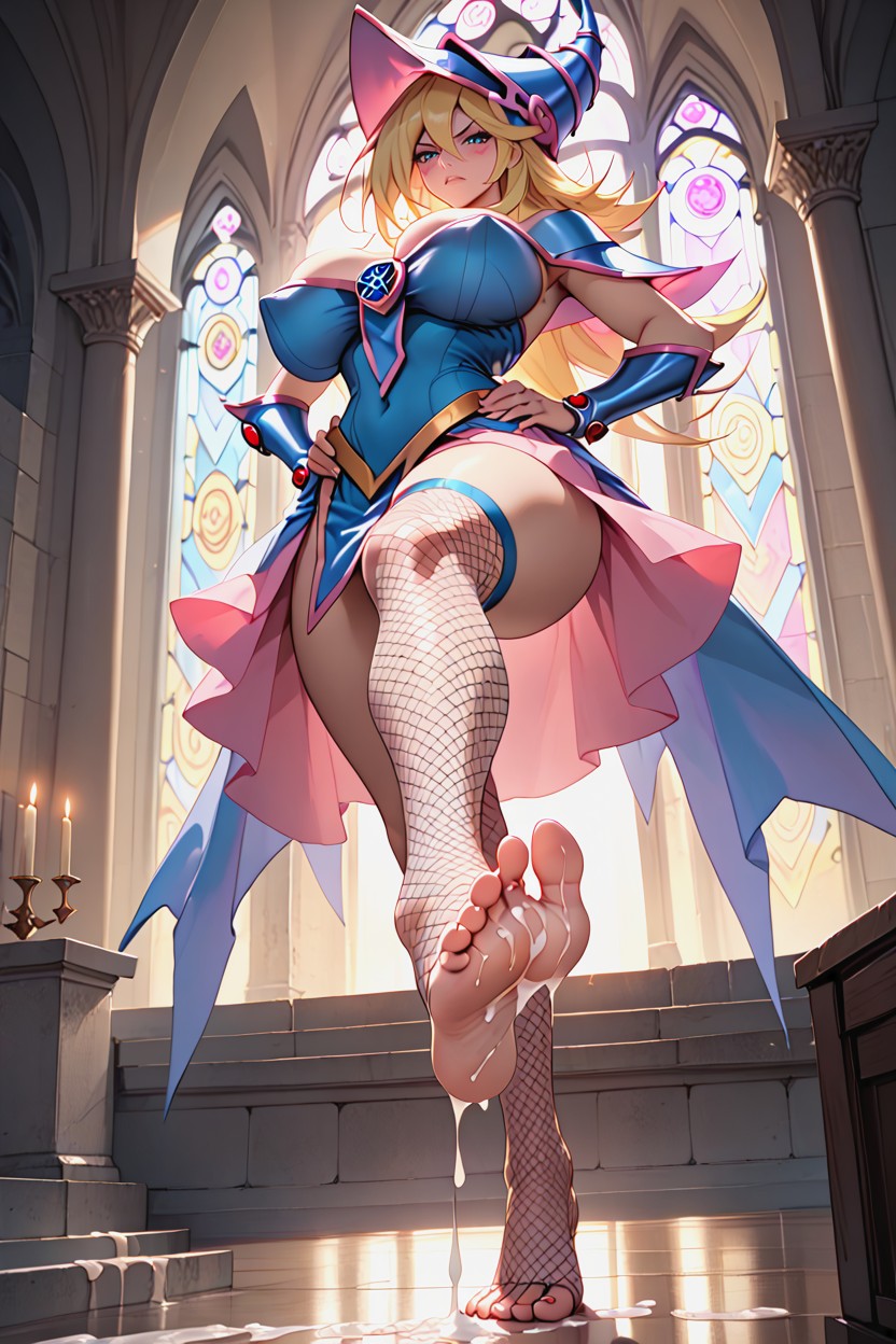 Hourglass Figure, Showing Foot, Detailed Face Hentai AI Porn