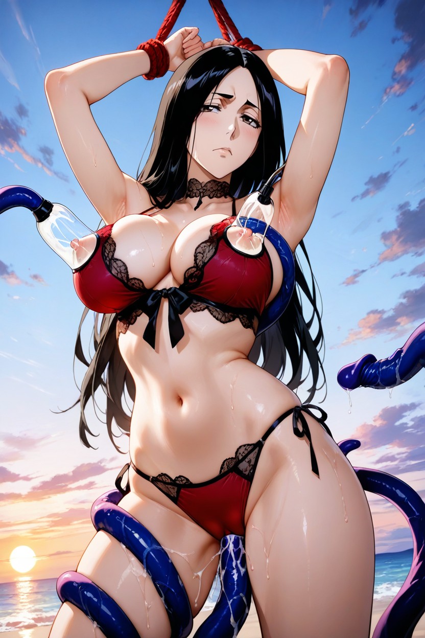 Bored, Tentacles Grabbing Neck, Angry Hentai AI Porn