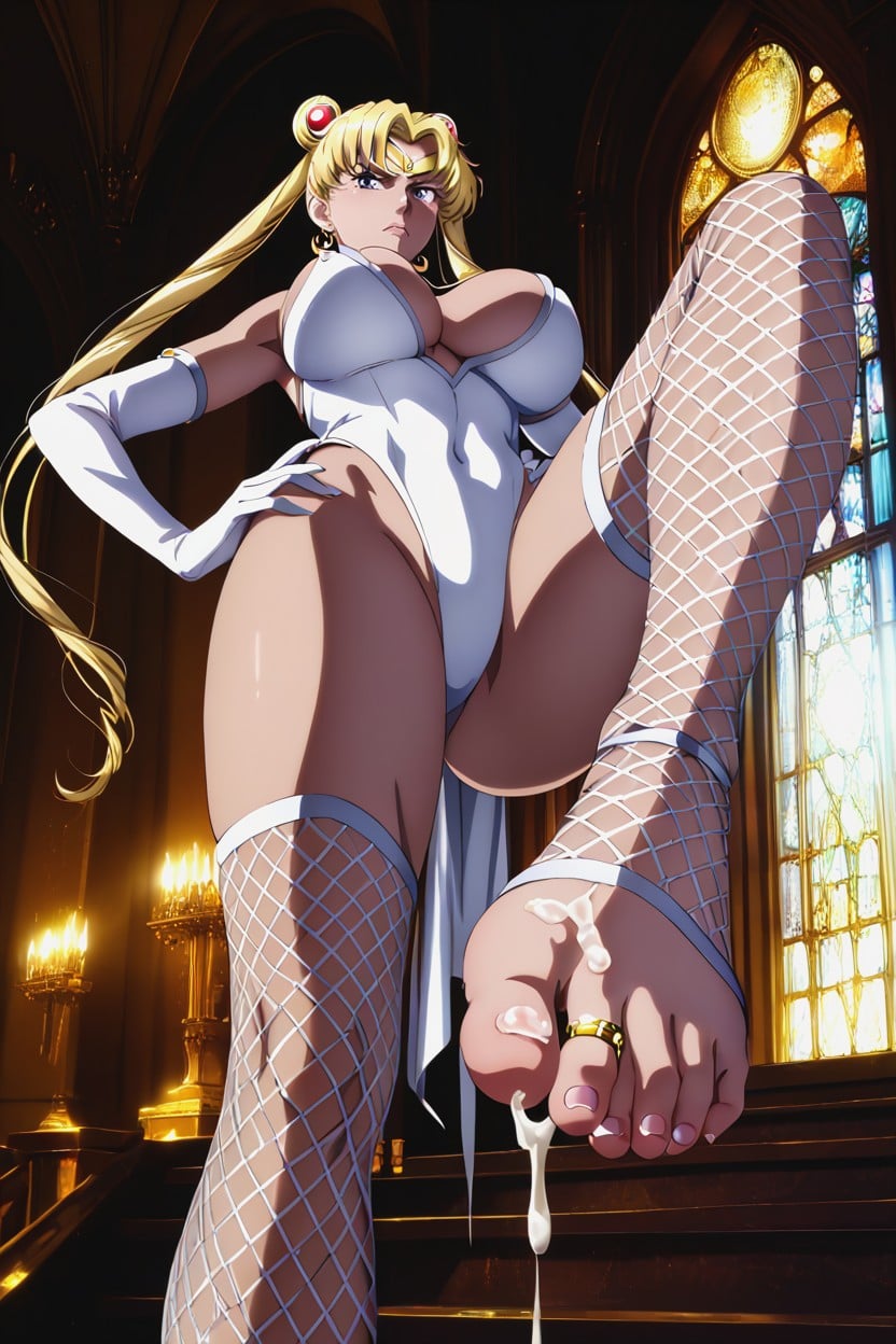 Curvy, Thick Thighs, Foot Lifted Hentai AI Porn