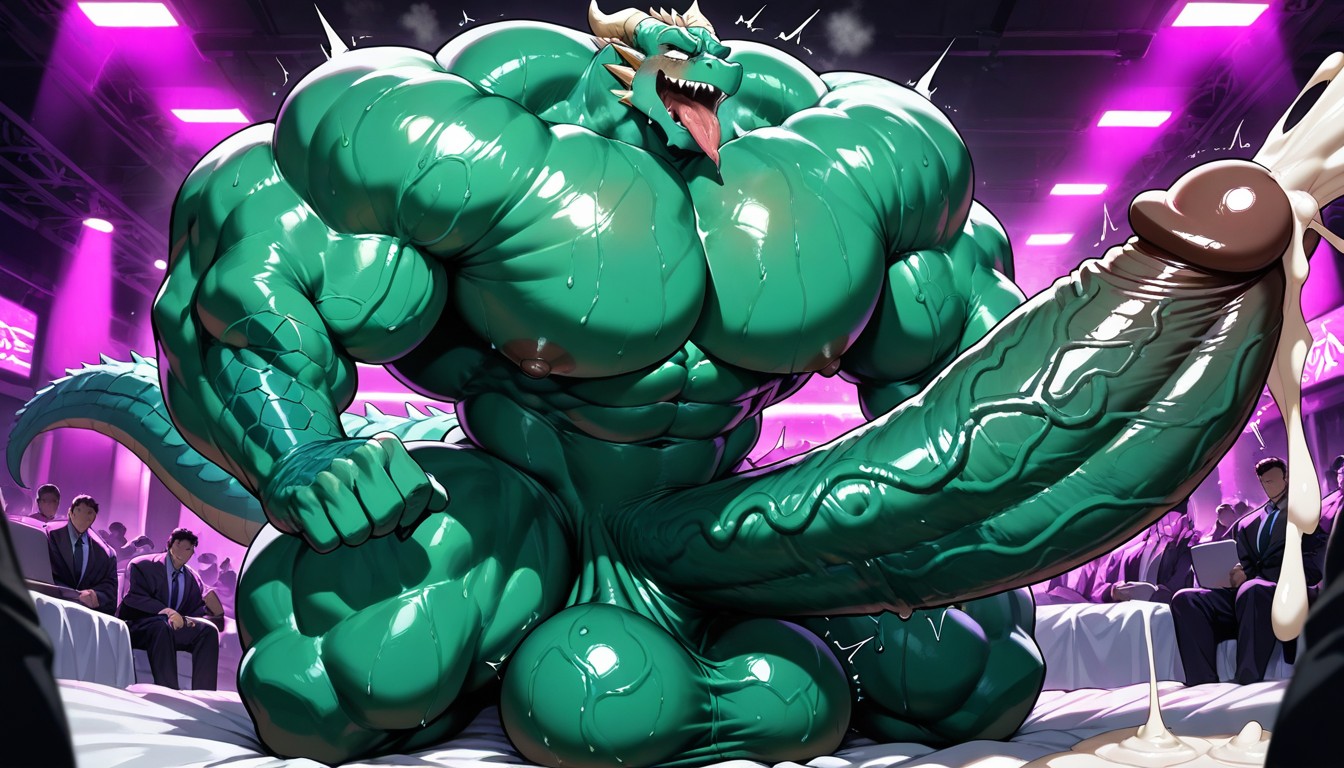 Full Body, Wet, Giant Pecs AI Gay Porn