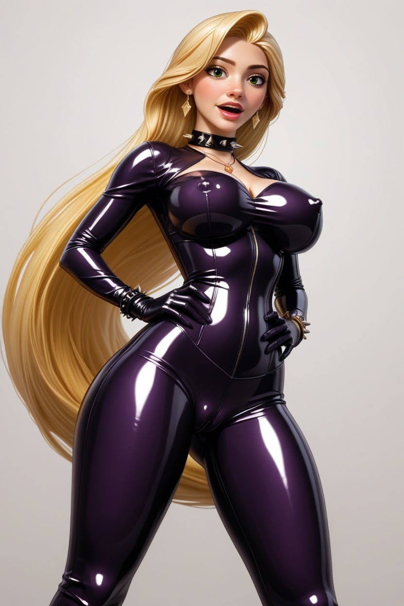 From Head To Toe In Latex, Clear Transparent Latex Catsuit, Latex Gloves AI Porn