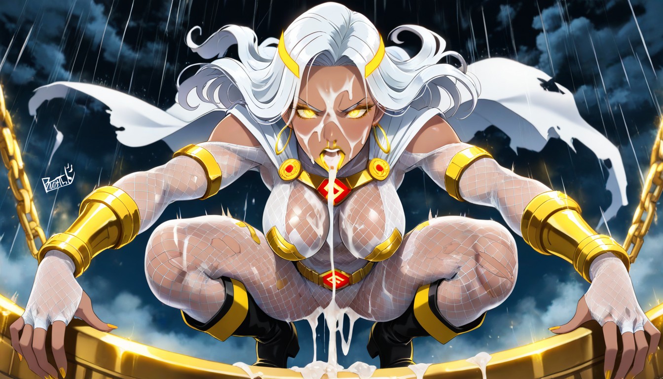 White Long Knee Hight Boots, African, 25+ Hentai AI Porn