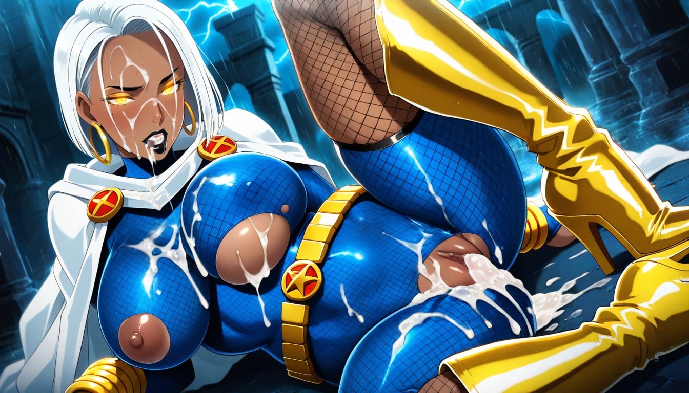 Cum On Face, Cum On Hair, Ultra Detailed Hentai AI Porn