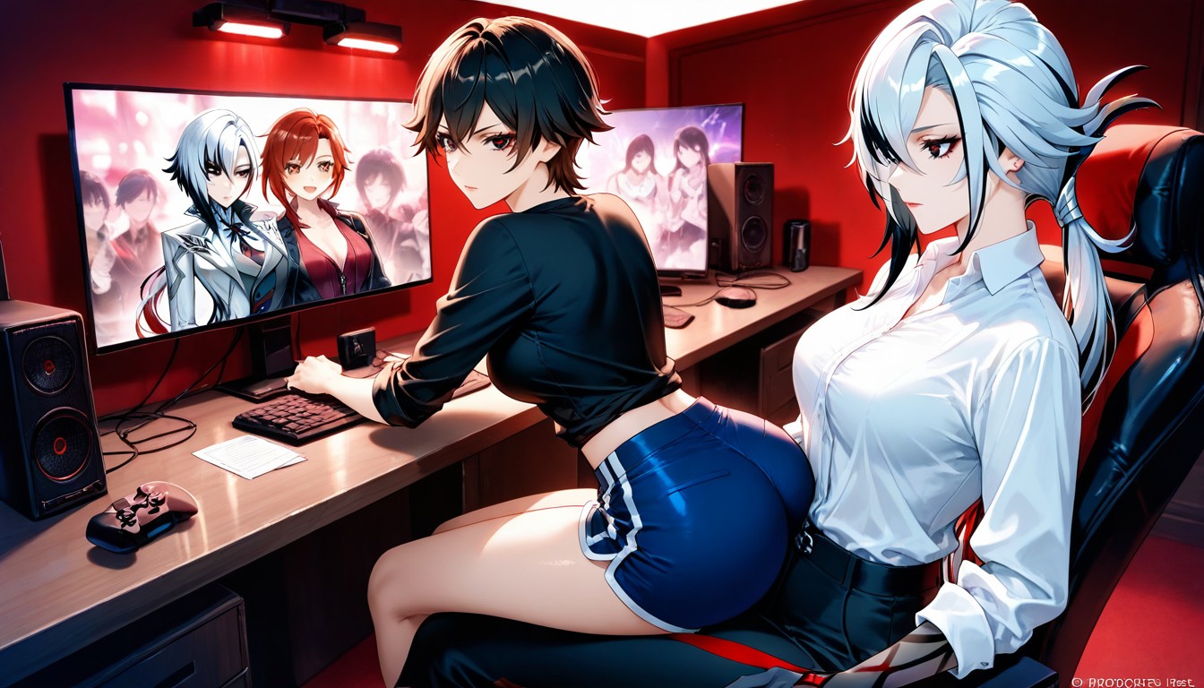 Waist, Fair Skin, Eyes With X Shaped Pupils Hentai AI Porn