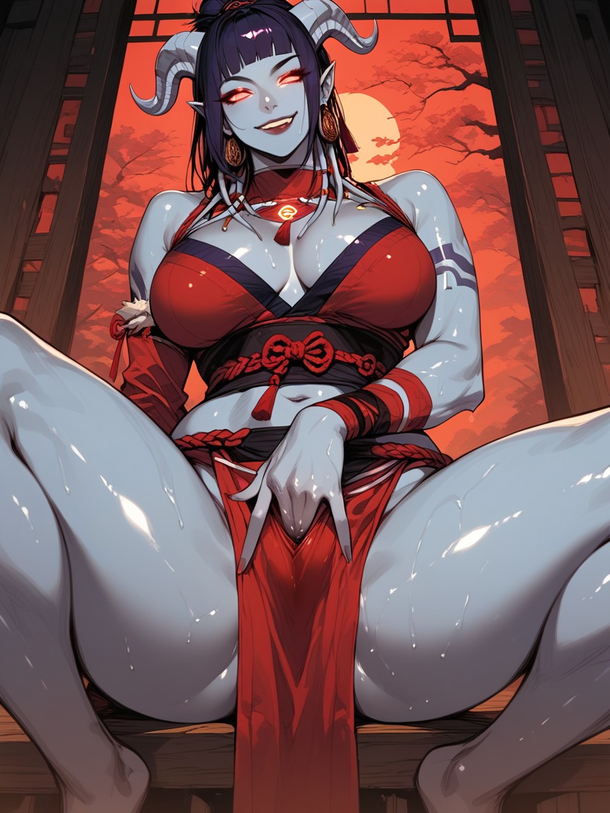 Rim Lighting, Oiled Skin, Standing Hentai AI Porn