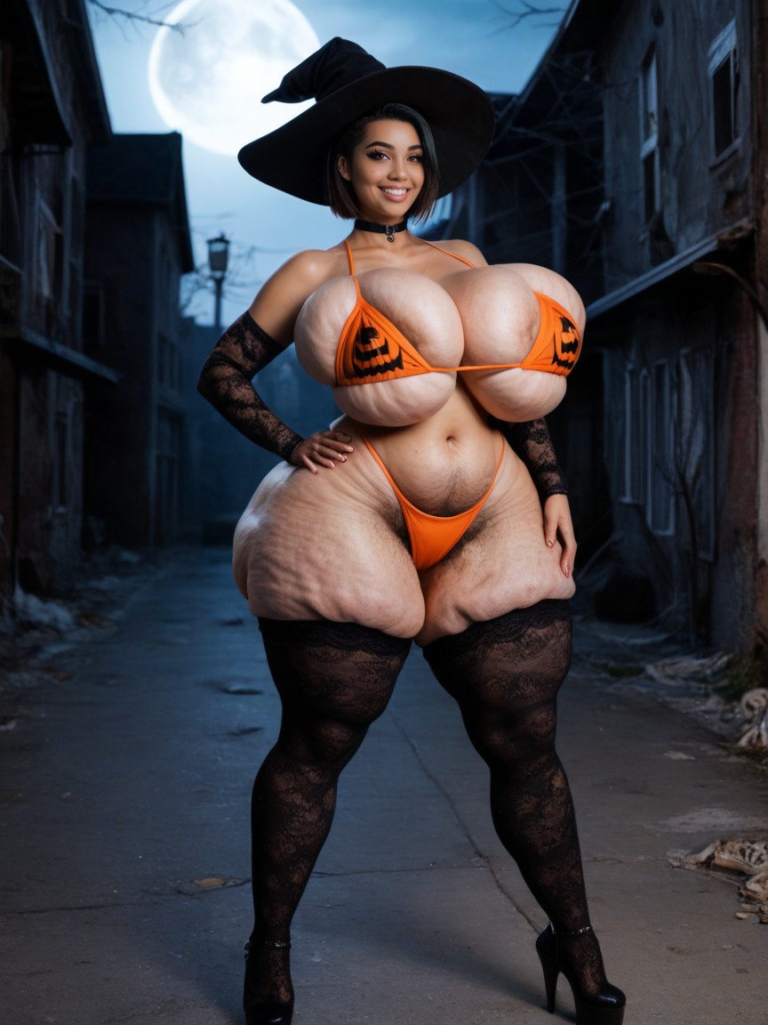 Halloween Decorations, Spooky, Cellulite Gigantic Thighs AI Porn