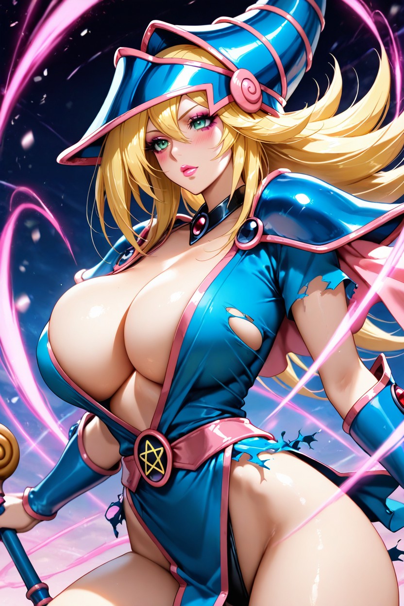 Revealing Outfit, Wasp Waist, Foxlike Eyes Hentai AI Porn