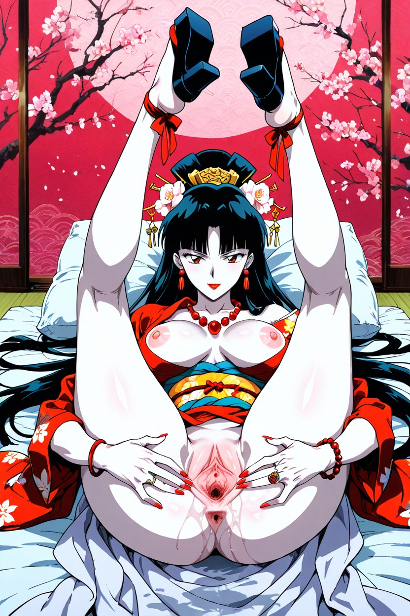 V-shaped Straddle, Beautiful Womem, Cel Shading Hentai AI Porn